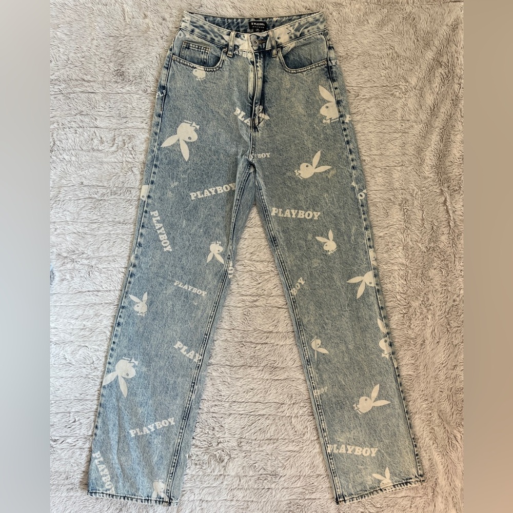 Playboy x Pacsun Bunny Faded Straight Leg Jeans